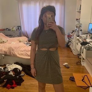 Grey cutout dress